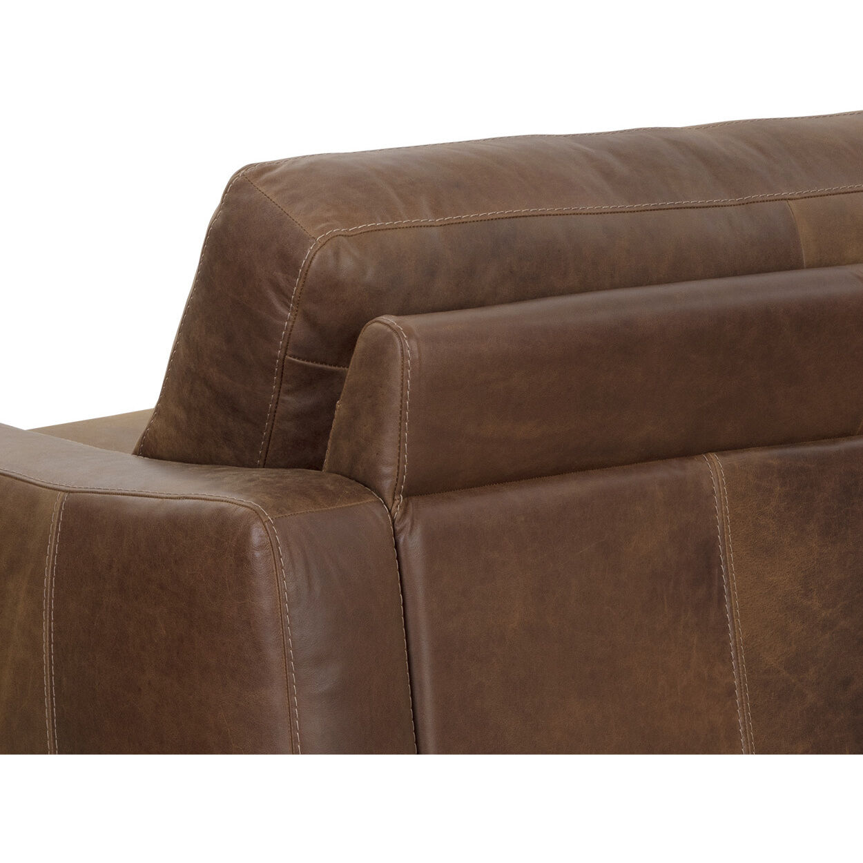Rafael Lucia Tobacco Leather Sofa